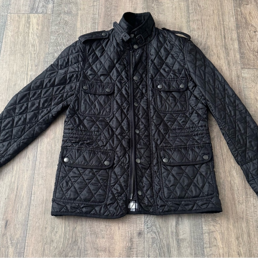 Burberry Men's Quilted Black Jacket